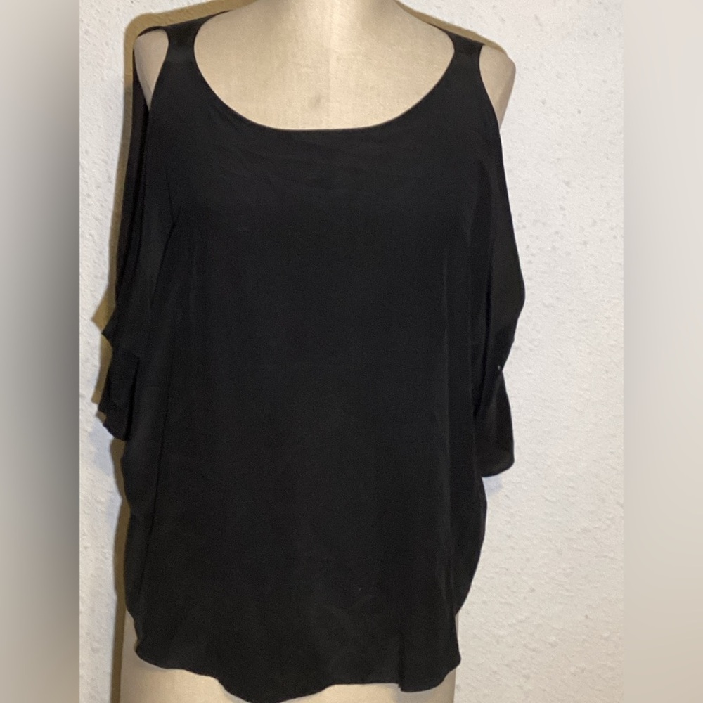 Bailey 44 Black cold shoulder blouse size small